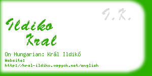 ildiko kral business card