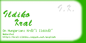 ildiko kral business card